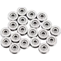 Rodamiento V623ZZ de 20 piezas- polea de rodamiento de bolas con ranura en V de acero al carbono para sistema de…
